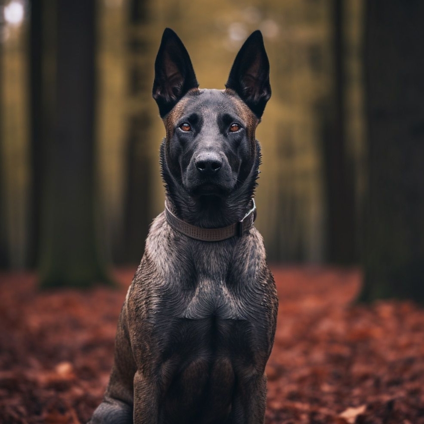 Big Black Dog With Pointy Ears